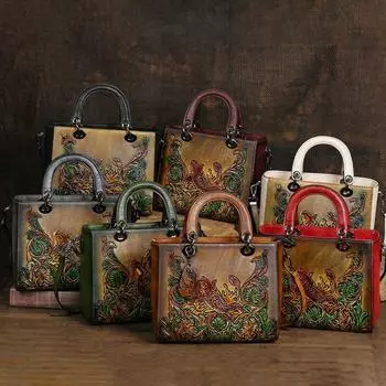 Новая модная ретро простая повседневная тисненая ручная женская сумка через плечо чёрный