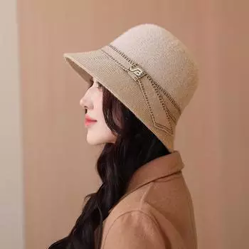 Новая модная шляпа-ведро, осенняя утолщенная шляпа-купол, женская теплая шляпа для рыбалки, подарок One Size