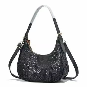 Новая модная складная сумка для переноски пельменей в корейском стиле, простая женская сумка с пайетками, сумка для пожилых людей с чувством моды, сумка через плечо .