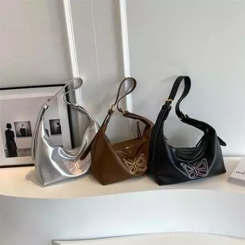 Новая модная сумка через плечо, большая вместительная универсальная сумка для подмышек, повседневная модная большая сумка с принтом чёрный