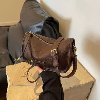 Новая модная сумка через плечо большой емкости из винтажной искусственной кожи, женские сумки-подушки, модные универсальные женские сумки для поездок на работу