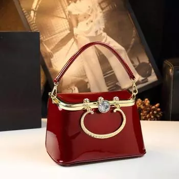 Новая модная сумка через плечо большой емкости на одно плечо бордовый