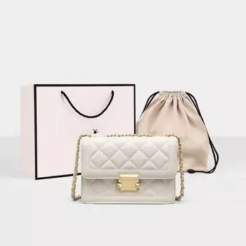 Новая модная сумка через плечо из натуральной кожи, легкая, роскошная, универсальная, маленькая, женская сумка для поездок на работу, сумка на цепочке