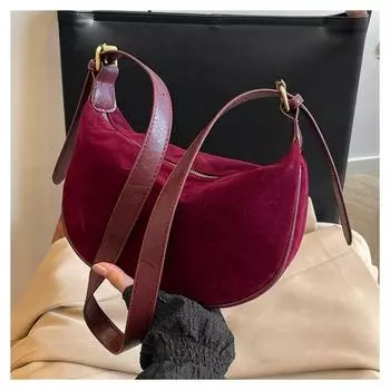 Новая модная сумка через плечо из замши в стиле ретро, большая вместимость, осенне-зимняя, высококачественная, простая сумка через плечо для поездок на работу