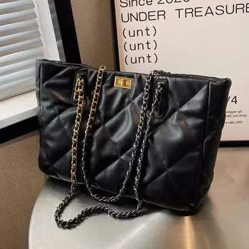 Новая модная сумка через плечо с бриллиантовой клеткой, высококачественная большая вместительная сумка-тоут, многофункциональная классическая повседневная сумка