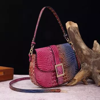 Новая модная сумка через плечо с рисунком аллигатора, высококачественная ретро-сумка, универсальные женские сумки Swagger