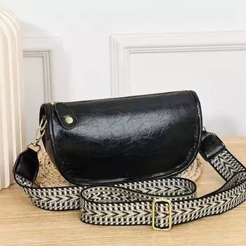 Новая модная сумка через плечо с широким ремешком, простая маленькая сумка, сумка через плечо в стиле ретро для пожилых женщин .