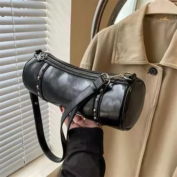 Новая модная сумка через плечо с заклепками для женщин, весна-лето, элегантная сумка на одно плечо, высокое качество, сумка-подушка через плечо