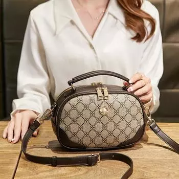 Новая модная сумка через плечо, универсальная маленькая квадратная сумка в стиле ретро, высококачественная сумка через плечо, сумки Boston, контрастные сумки