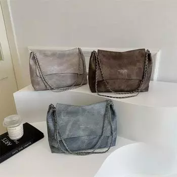 Новая модная сумка через плечо, весенняя женская модная сумка-тоут, модная женская сумка, большая вместимость, сумка через плечо с цепочкой