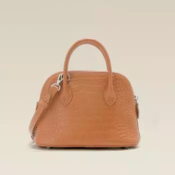 Новая модная сумка из натуральной кожи Shell Baotou Layer Cowhide с рисунком под крокодила, атмосферная сумка через плечо, сумка для боулинга 22x9x19cm кислотные зеленого