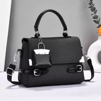 Новая модная сумка Macaron с текстурой из сращенного холста, эффектная горизонтальная сумка через плечо, большая вместимость, сумка через плечо .