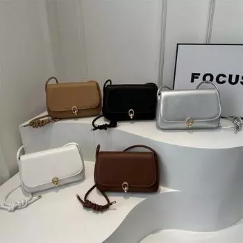 Новая модная сумка подмышкой для женщин, модная простая ретро-небольшая квадратная сумка, персонализированная модная сумка через плечо на одно плечо