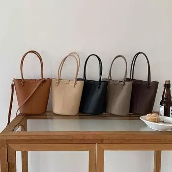 Новая модная сумка, повседневная сумка через плечо, высококачественная женская мягкая кожаная простая сумка-ведро, универсальная диагональная сумка-ведро