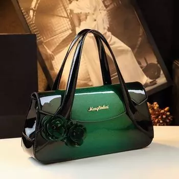 Новая модная сумка с цветком большой емкости бордовый