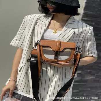 Новая модная сумка-седло, повседневная, подходящая ко всему, сумка через плечо, клетчатая, с широким плечевым ремнем, высококачественные женские сумки на плечо