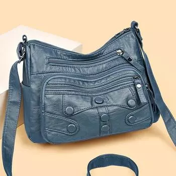 Новая модная сумка среднего возраста с большой вместимостью, простая и модная, атмосферная, среднего возраста и пожилых людей, диагональная сумка через плечо