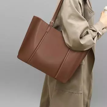 Новая модная сумка-тоут из натуральной кожи для весны и лета, большая вместимость, сумка через плечо для поездок на работу и на осень и зиму