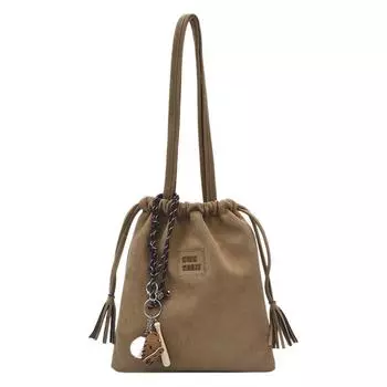 Новая модная сумка-ведро, ретро-дизайн, подвеска подмышкой чёрный