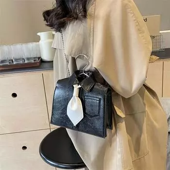 Новая модная сумка-ведро женская сумка нишевая креативная сумка для одежды сумка через плечо цепочка сумка для путешествий сумка для знаменитостей в Интернете чёрный