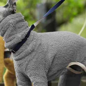 Новая модная свободная одежда для домашних животных, теплая зимняя одежда для собак с утолщенным высоким воротником, одежда для собак на четырех ногах, одежда для домашних животных