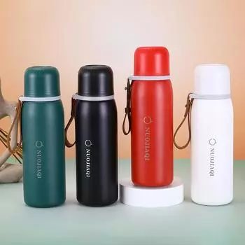 Новая модная термокружка Bullet из нержавеющей стали, спортивный чайник с веревкой, портативный вакуумный сопутствующий стакан 500ml