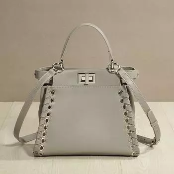 / Новая модная трикотажная женская сумка из натуральной кожи, модная сумка на одно плечо, с перекрестным ручным шитьем 25x11x21cm чёрный