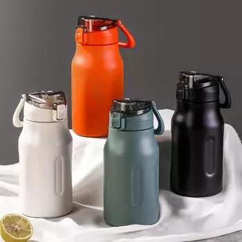 Новая модная удобная чашка для мужчин и женщин, новая большая емкость, термос, крышка откидная, портативная прямая автомобильная чашка для питья 730ml