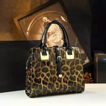 Новая модная универсальная сумка 2024 года цветной печати леопарда