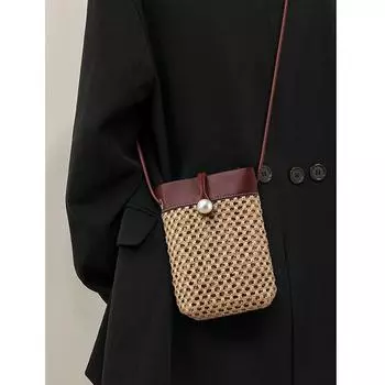 Новая модная универсальная сумка через плечо весна-лето, легкая плетеная мини-сумка