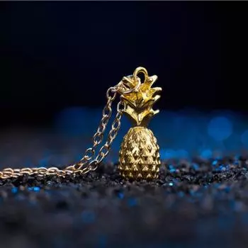 Новая модная ювелирная цепочка, ожерелье с ананасом для женщин, новые ювелирные изделия с фруктами и ананасом для девочек, хороший подарок золотой