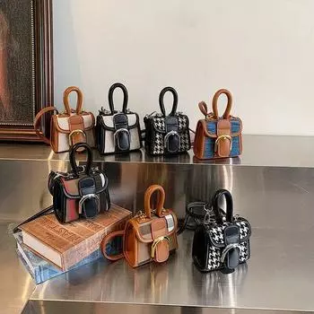 Новая модная винтажная сумка через плечо для женщин, женская мини-милая сумка-тоут, помада, наушники, маленькая квадратная сумка