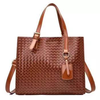 Новая модная вместительная плетеная сумка для матери и ребенка из лакированной кожи, женская сумка через плечо, сумка-мессенджер tide чёрный