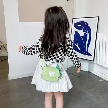 Новая модная высококачественная детская сумка для девочек, сумка-мессенджер высокого класса Sense Princess Love, маленькая квадратная сумка из искусственной кожи, корейская версия белый