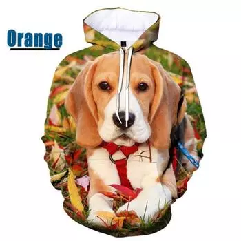 Новая модная забавная толстовка с изображением собаки и бигля для мужчин и женщин, повседневные толстовки с длинными рукавами и 3D принтом S