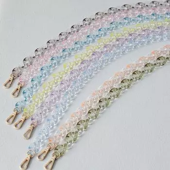 Новая модная женская цепочка для аксессуаров, съемная весенняя, карамельная, прозрачная сумка, ремешок, цепочка через плечо, цепочка с ручкой 120CM темно-синий