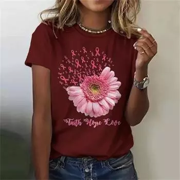 Новая модная женская футболка с 3D-принтом, цветочная графическая блузка, летняя повседневная уличная одежда с круглым вырезом, короткий рукав, свободные топы y2k, футболки 2XS