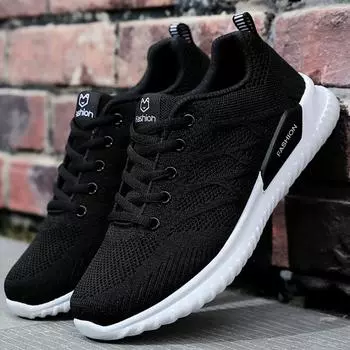 Новая модная женская обувь больших размеров, спортивная обувь, летающая тканая обувь, кроссовки, спортивные сандалии 35 серый/розовый