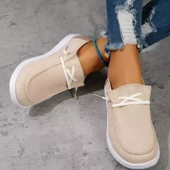 Новая модная женская обувь, летние женские повседневные туфли на плоской подошве, удобные мокасины без застежек, удобные кроссовки для спорта на открытом воздухе, парусиновая обувь 36 бежевый