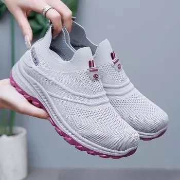 Новая модная женская повседневная обувь, дышащая нескользящая легкая женская спортивная обувь 35 красный