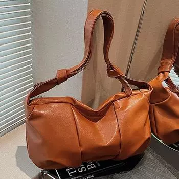 Новая модная женская повседневная универсальная простая женская сумка через плечо, нишевый дизайн, ленивый стиль, мягкая кожаная сумка-мессенджер