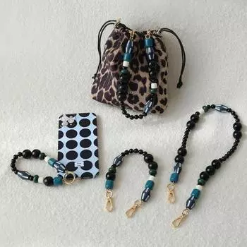 Новая модная женская сумка аксессуар цепь винтажная синяя бисерная цепь акриловая сумка веревка ремень женская сумка плечевые ручки цепи 29cm синий