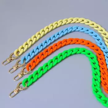 Новая модная женская сумка-аксессуар, цепочка, матовая желто-зеленая цепочка из смолы, матовый ремень через плечо, женская цепочка на плечо, кошелек 40CM жёлтый