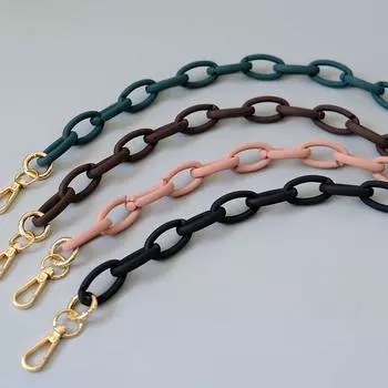 Новая модная женская сумка-аксессуар, цепочка, матовый карамельный черный полимерный чехол для телефона, цепочка с матовым ремешком, женский клатч, цепочка на плечо 40CM чёрный