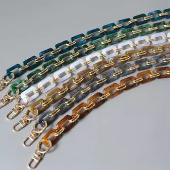 Новая модная женская сумка, аксессуар, металлические детали, белый жемчуг, цепочка из акриловой смолы, роскошный ремешок, женский милый клатч на плечо, цепочки 45CM серый