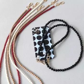 Новая модная женская сумка, аксессуар, съемная винтажная красная цепочка из бисера, акриловая сумка, сплошной ремень, женская сумка через плечо, длинные цепи 120CM белый