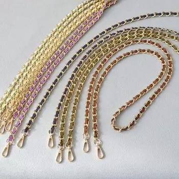 Новая модная женская сумка, аксессуар, съемная металлическая теплая кожаная цепь, роскошный шейный ремень, женская милая сумка через плечо, цепочка через плечо 120CM темно-зеленого