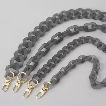 Новая модная женская сумка, аксессуар, съемные детали, сменная цепочка, серый полимерный роскошный ремешок, женский акриловый ремень с ручкой на плечо, цепочка 40CM