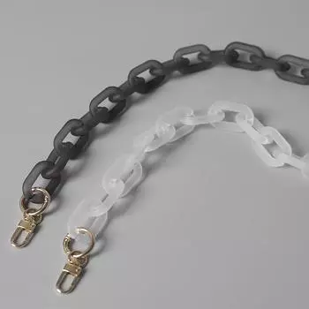 Новая модная женская сумка, аксессуар, съемные детали, сменная цепочка, серый, белый матовый ремешок, женская акриловая цепочка с ручкой на плечо 40CM серый