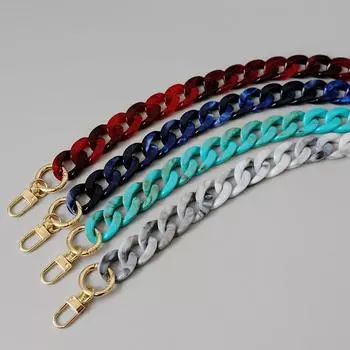 Новая модная женская сумка, аксессуары, цепочки, съемная замена, белый, красный, синий ремешок для сумки, женский полимерный чехол на плечо, цепочка для телефона 45CM зелёный